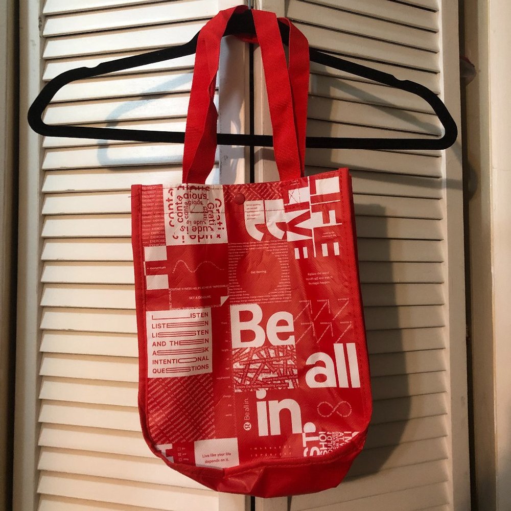 Lululemon Reuseable Shopping Bag RED LOGO